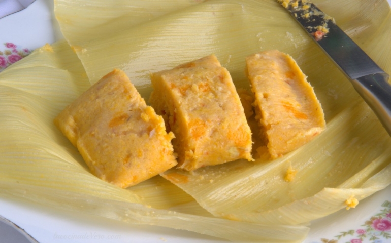 Tamales cubanos con carne puerco